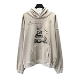 Mens Vintage T-Shirts vintage American hooded sweater loose