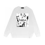Purple Brand Long Sleeve T-Shirt Fashion Loose Long Sleeve Top