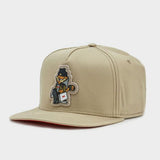 Trendy flat brimmed hat sun and wind protection