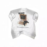 Mens Vintage T-Shirts Panq COMPUTER GAMING TEE Print Crew Neck Short Sleeve T-Shirt