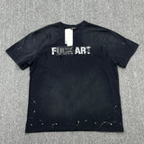 Mens Vintage T-Shirts FARFROMWHAT Washed and Old Splashed Lnk T-shirts