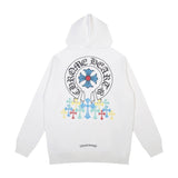 CHH Chrome Heart Hoodie Big Horseshoe Colored Cross Sanskrit Letter Sweater
