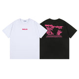 Off White T Shirts OW Dragon Bee Pattern Crew Neck Pullover Short Sleeve