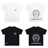 CHH Chrome Heart T Shirts Summer Horseshoe Cross Print Short Sleeve T-Shirt
