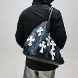 Chh Chrome Heart Leather Bag White Cross Leather