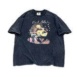 Men Vintage T-Shirts Vintage Washed Bieber Short Sleeves Vintage Casual