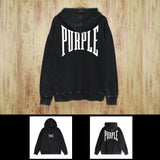 Purple Brand Distressed Hoodie Fashion Old Loose Hooded Sweater
