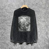 Purple Brand Distressed Long Sleeve Shirt Fashion Distressed Loose Long-sleeved Top