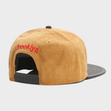 Trendy flat brimmed hat suede brooklyn bnky