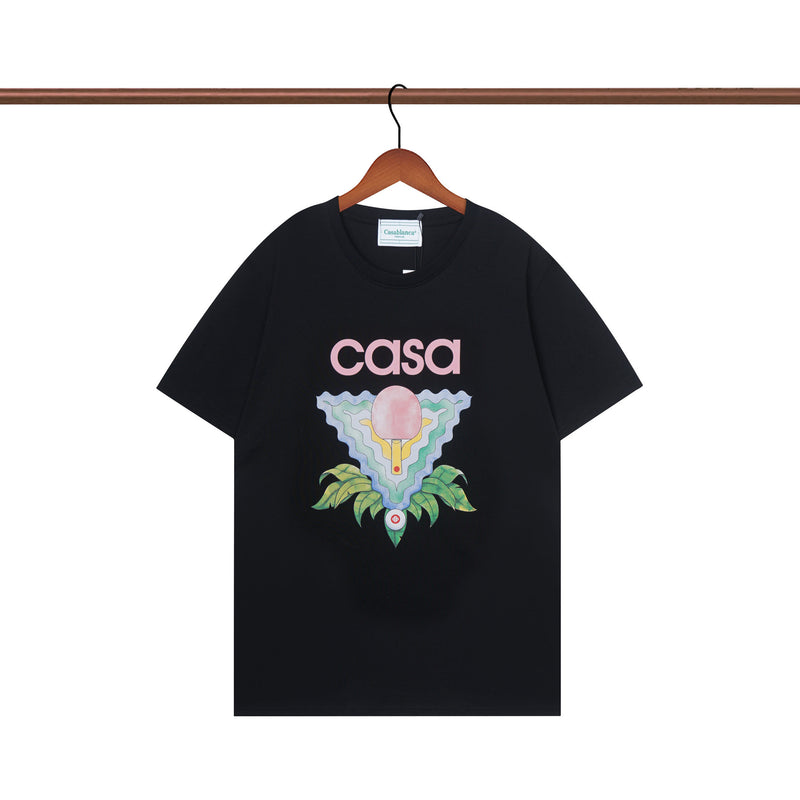 Casablanca T Shirts Loose Crew Neck Cotton Tee