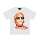 Vlone T Shirts Dennis Rodman Printed Street Fashion Short Sleeve T-shirt