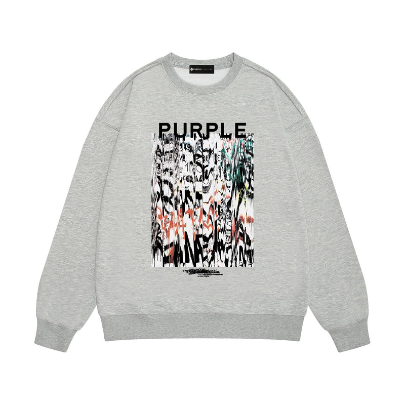 Purple Brand Sweatshirt Loose Crew Neck Sweater