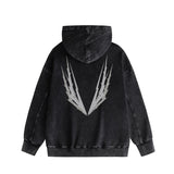 Purple Brand Distressed Hoodie Fashion Old Loose Hooded Sweater