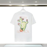 Casablanca T Shirts Cactus Print Loose Cotton Tee
