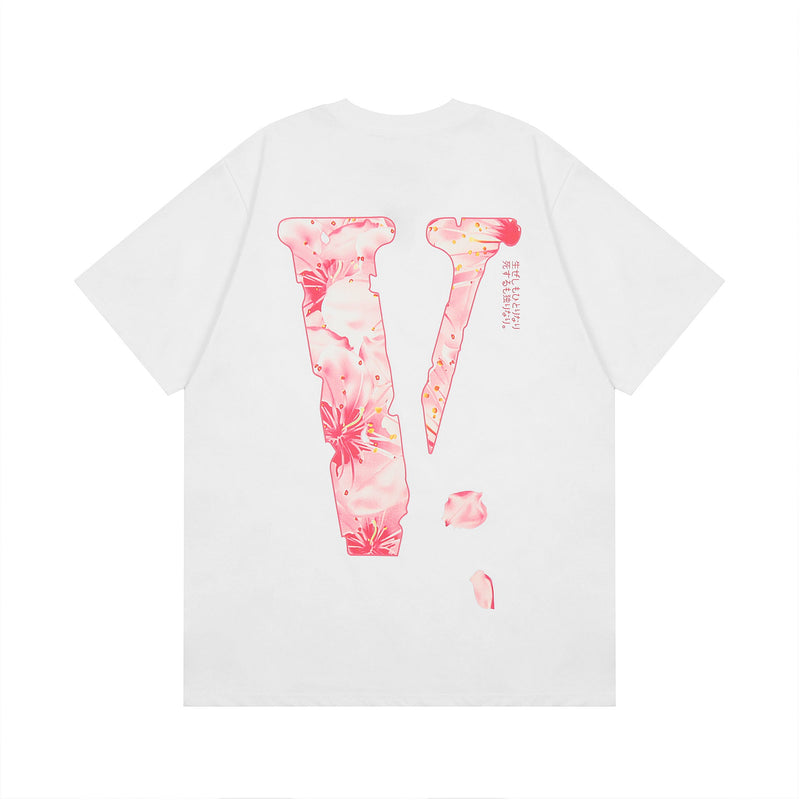 Vlone T Shirt Spring Summer Flower Crew Neck
