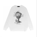 Purple Brand Long Sleeve T-Shirt Fashion Loose Long Sleeve Top