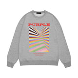 Purple Brand Sweatshirt Loose Crew Neck Sweater