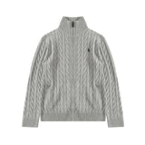 Ralph Lauren Knitted sweaters embroidered turtleneck full zipper