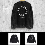 Purple Brand Distressed Sweatshirt Retro Vintage Crew Neck Sweater