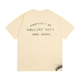 Gallery Dept T-Shirt Joint Letter Embroidery Hand Painted Ink Splashing Short Sleeve T-Shirt