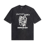 ERD T Shirts Short Sleeve Logo Cartoon Print Loose Casual