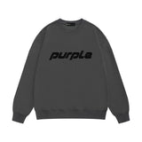 Purple Brand Sweatshirt Loose Crew Neck Sweater
