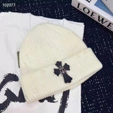 Chh Chrome Heart Beanie Ripped Cross Knitted Hat Warm Hat Wool