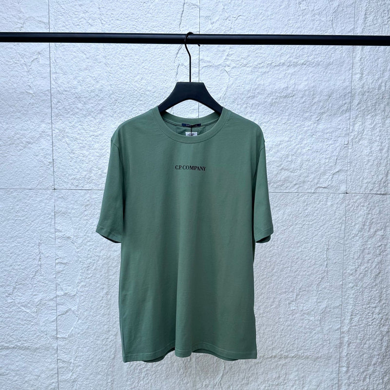 Cp Company T Shirts Embroidery Casual Crew Neck Short Sleeves