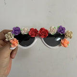 Trendy punk glasses rose cat eyes
