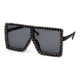 Trendy punk glasses square frame