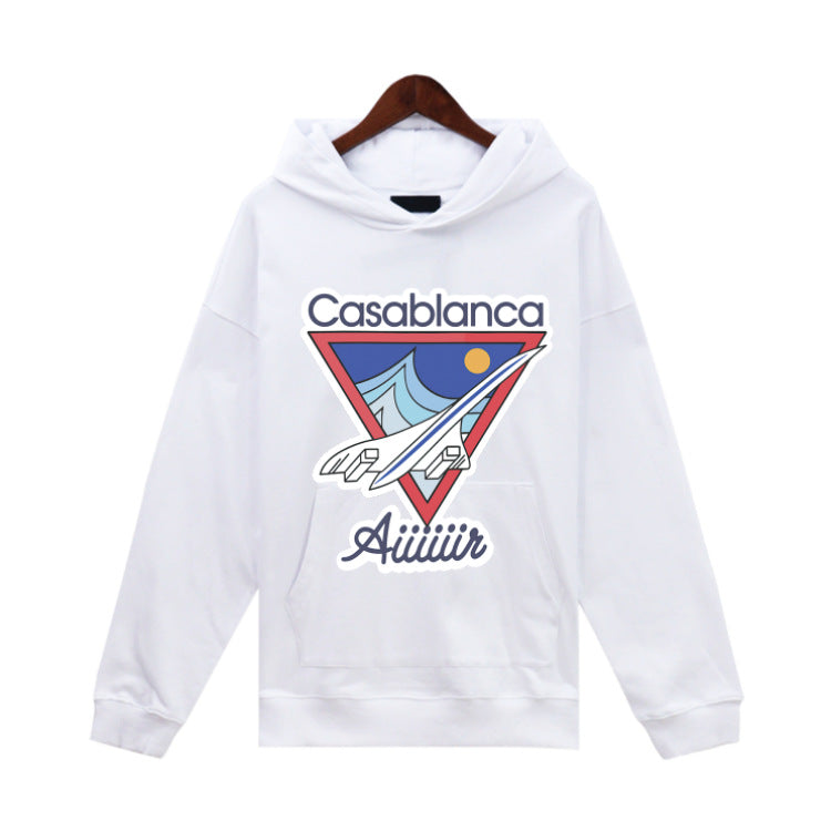 Casablanca Hoodie autumn and winter hooded sweater terry pure cotton