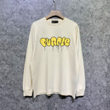 Purple Brand Long Sleeve T-Shirt Fashion Loose Long Sleeve Top