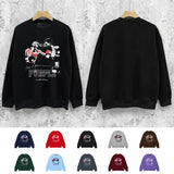 Purple Brand Sweatshirt Loose Crew Neck Boxing Pattern Sweater