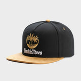 Trendy flat brimmed hat smokin' trees cap sunshade