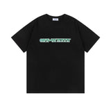 Off White T Shirts OW Money Arrow Pattern Crew Neck Pullover Short Sleeves