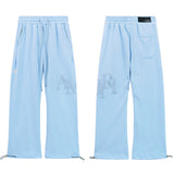 Amiri Pants Sticker Logo Loose Casual Zip Pocket Pants