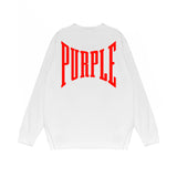 Purple Brand Long Sleeve T-Shirt Fashion Loose Long Sleeve Top