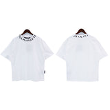 Palm Angels T Shirts Collar Letter Print Short Sleeve T-Shirt