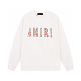 Amiri Sweatshirt Autumn and Winter AMI LOGO Letter Pattern Pullover Sweater Men and Women