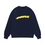 Purple Brand Sweatshirt Loose Crew Neck Sweater