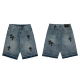 Chrome Heart Shorts Summer Denim Shorts