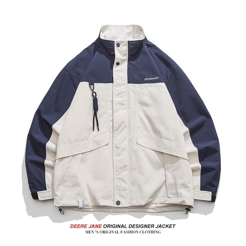 Men Jacket Spring Multicolor Jacket Men's Loose All-Match Casual