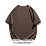 Men's T-Shirts Summer Short-Sleeved T-shirt Men's Loose Brown Casual