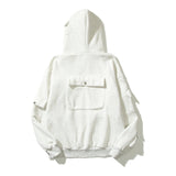 Kanye West Sunday Service Hoodie Vintage Fleece-Lined Hooded Multi-Pocket Thickened Hoodie