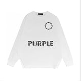 Purple Brand Long Sleeve T-Shirt Fashion Loose Long Sleeve Top