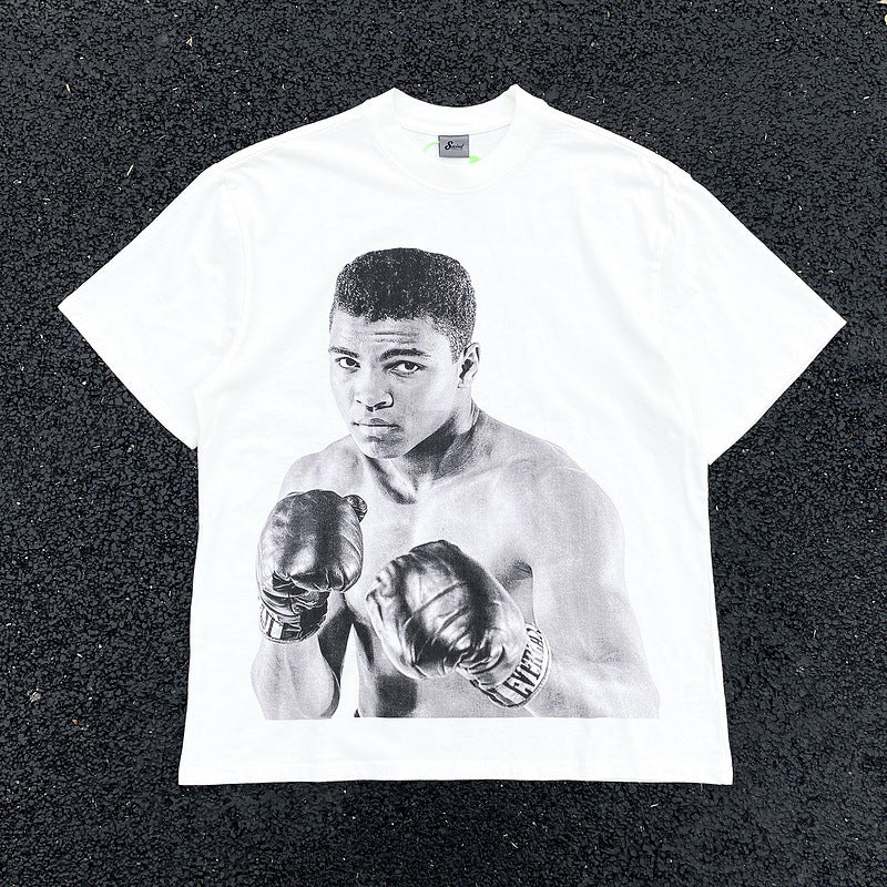 Mens Vintage T-Shirts Boxer Ali Vintage Short Sleeve SAINT MICHAEL CHO Vintage Wash