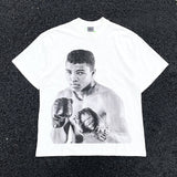 Mens Vintage T-Shirts Boxer Ali Vintage Short Sleeve SAINT MICHAEL CHO Vintage Wash