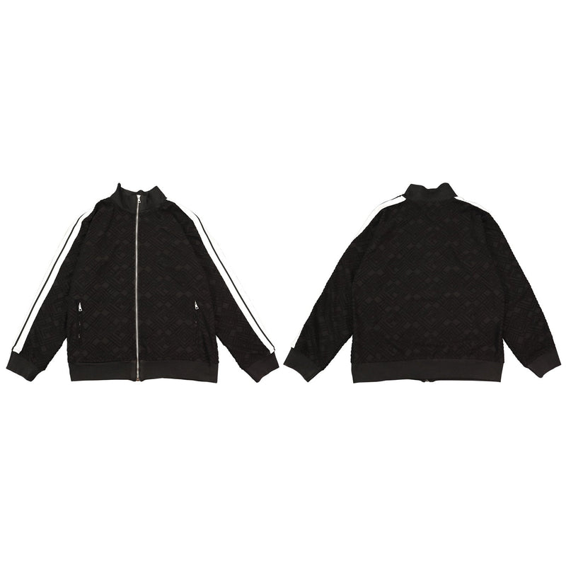 Palm Angle Sweatshirt Palm Angels Striped Stand Collar Jacket for Men and Women Couple Loose Sports Jacket