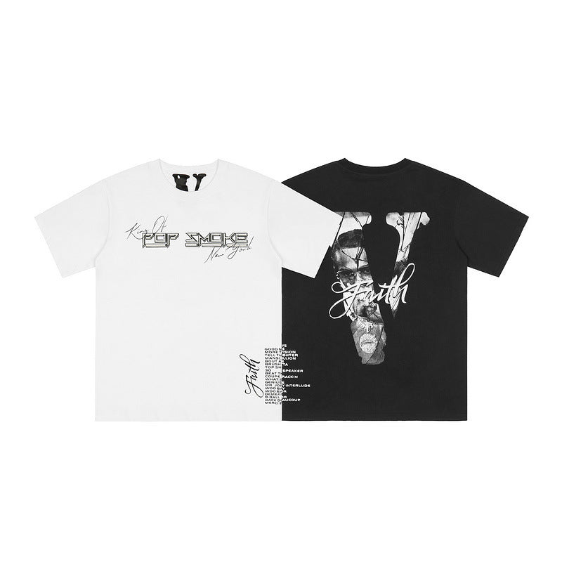 Vlone T Shirts Loose Teen Cotton Men's Half Sleeve Wear T-shirt