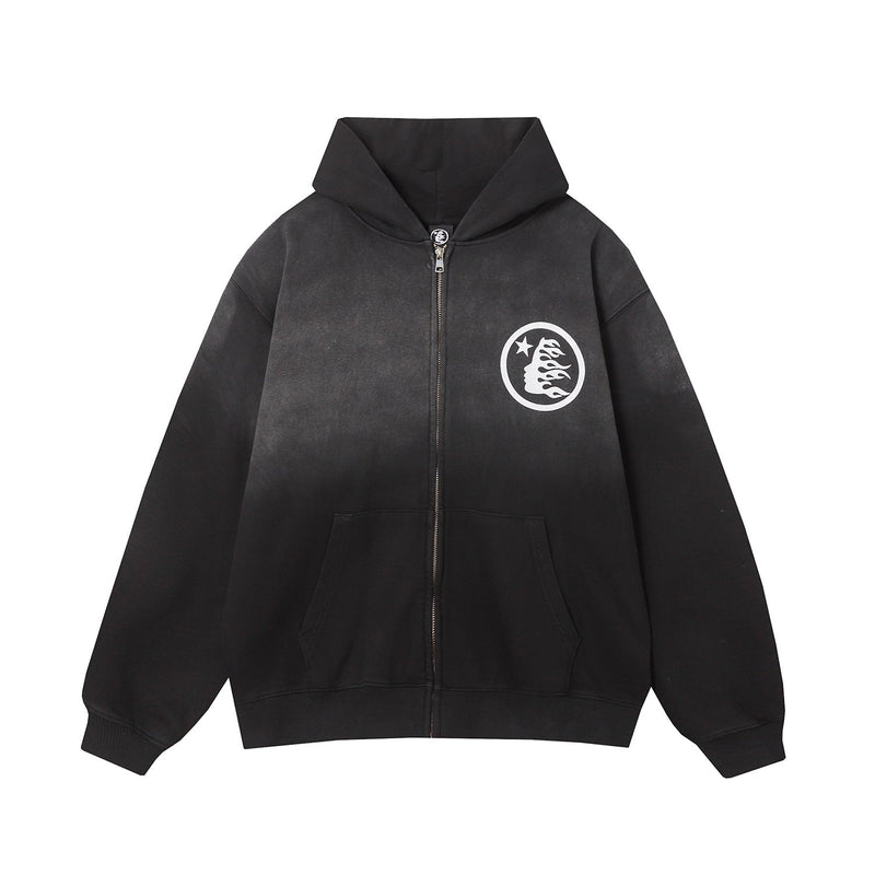 HS Hoodie Vintage Zipper Creative Printing